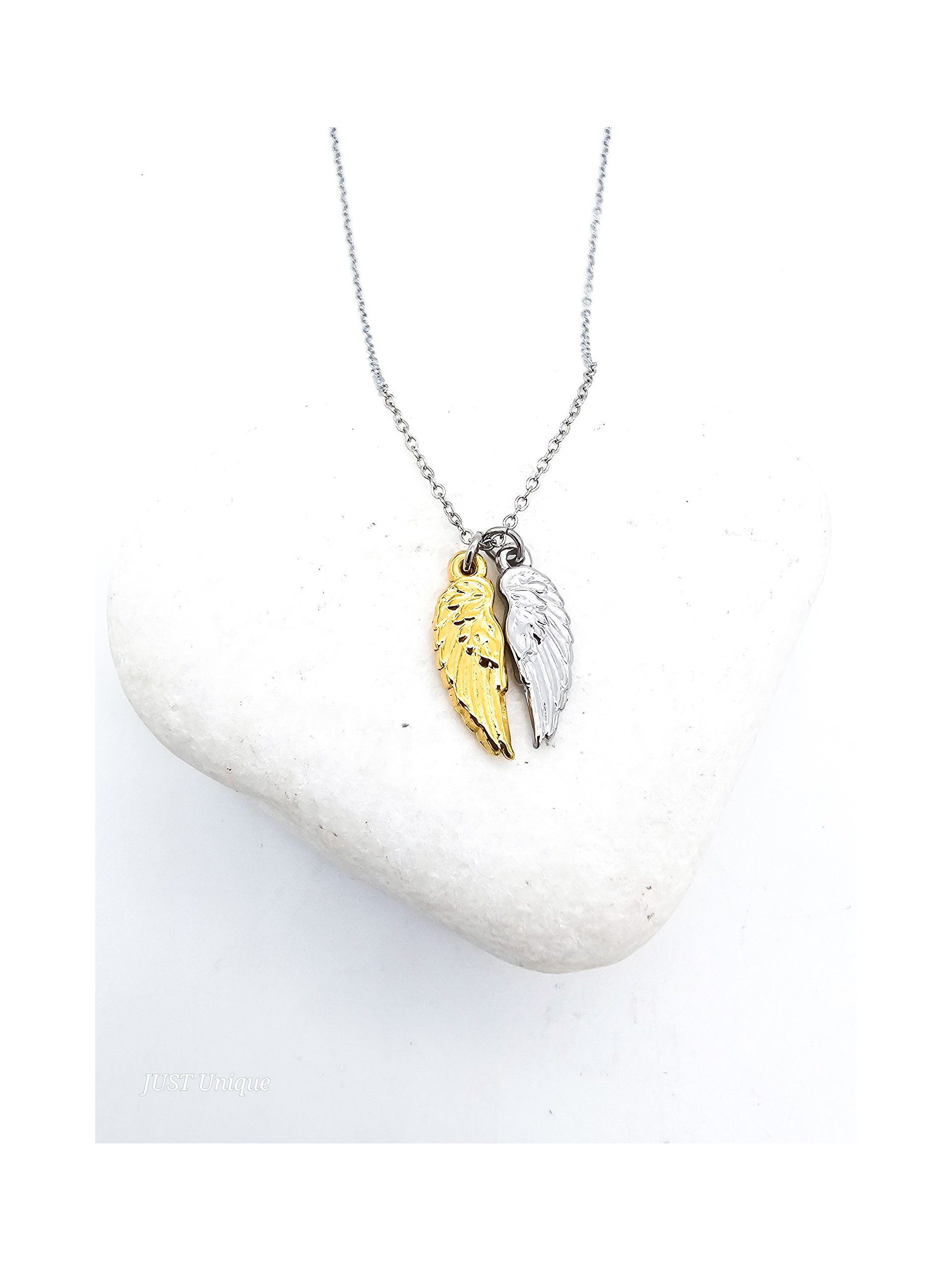 Κολιέ Double Wings δίχρωμο