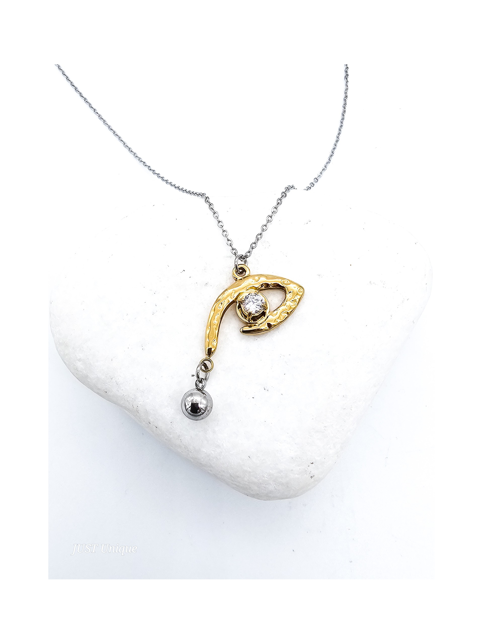 Κολιέ Teary Eye δίχρωμο