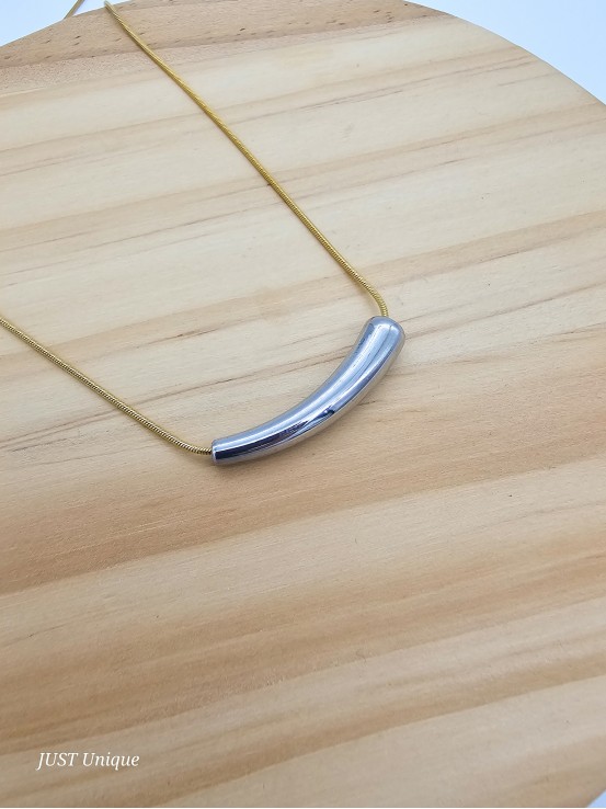 Κολιέ Austerity δίχρωμο