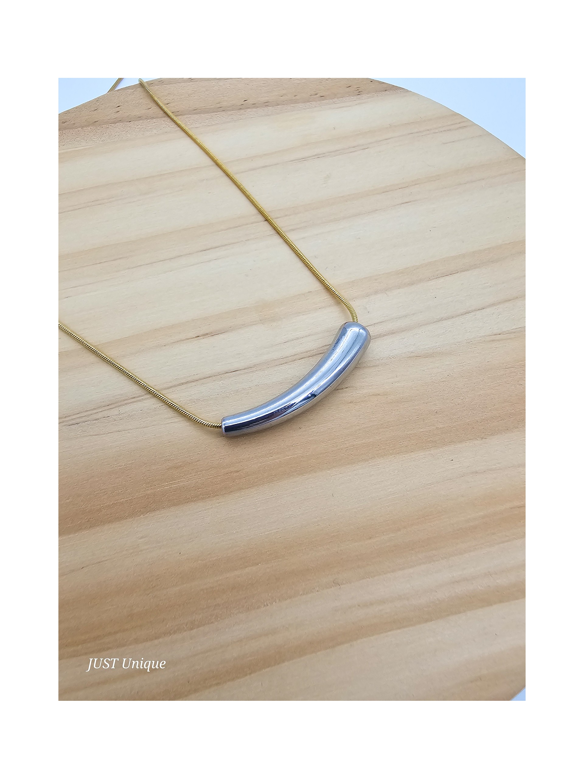 Κολιέ Austerity δίχρωμο