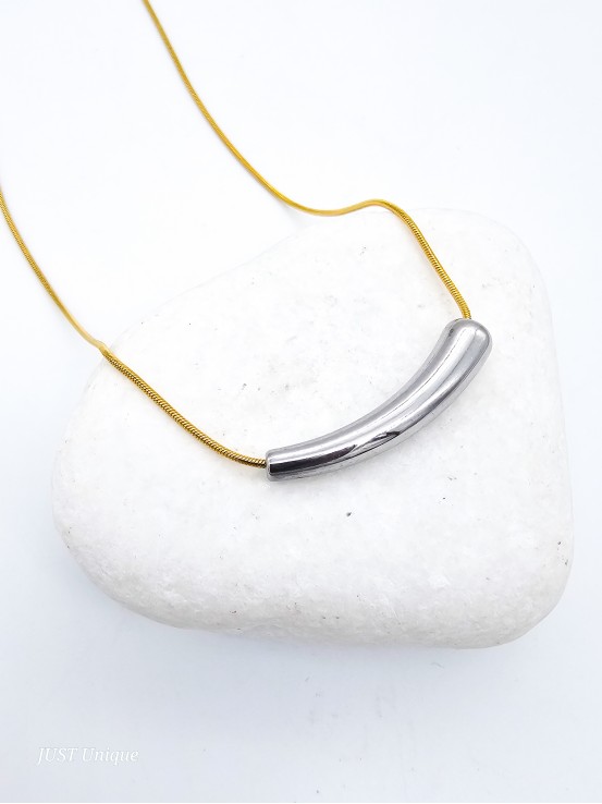 Κολιέ Austerity δίχρωμο