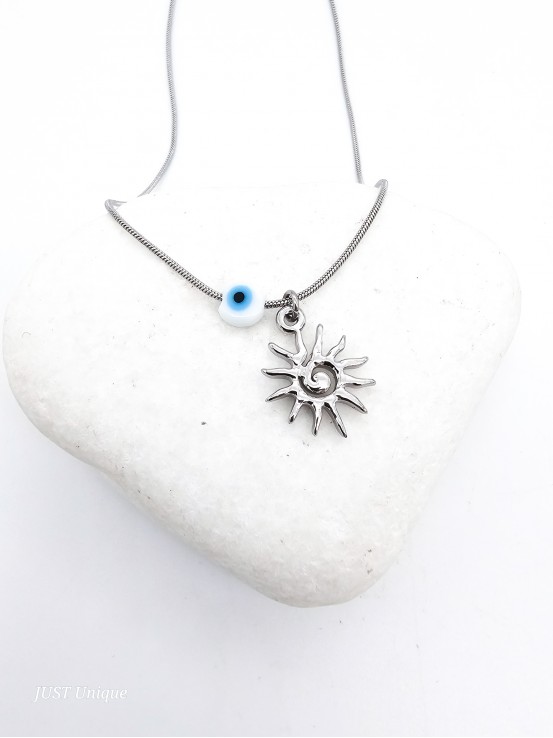 Κολιέ Mini Summer Sun ασημί