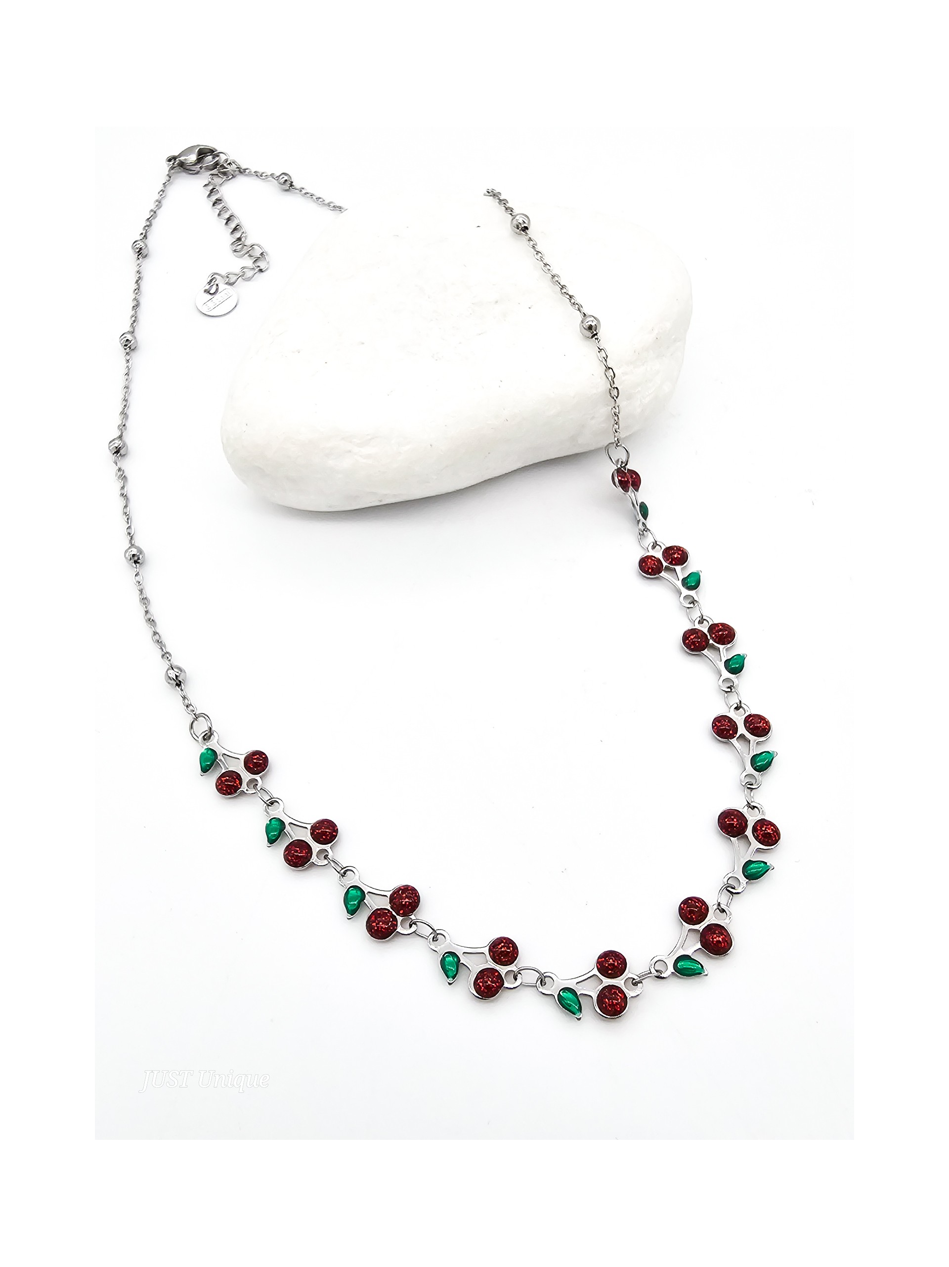 Κολιέ Juicy Cherries ασημί