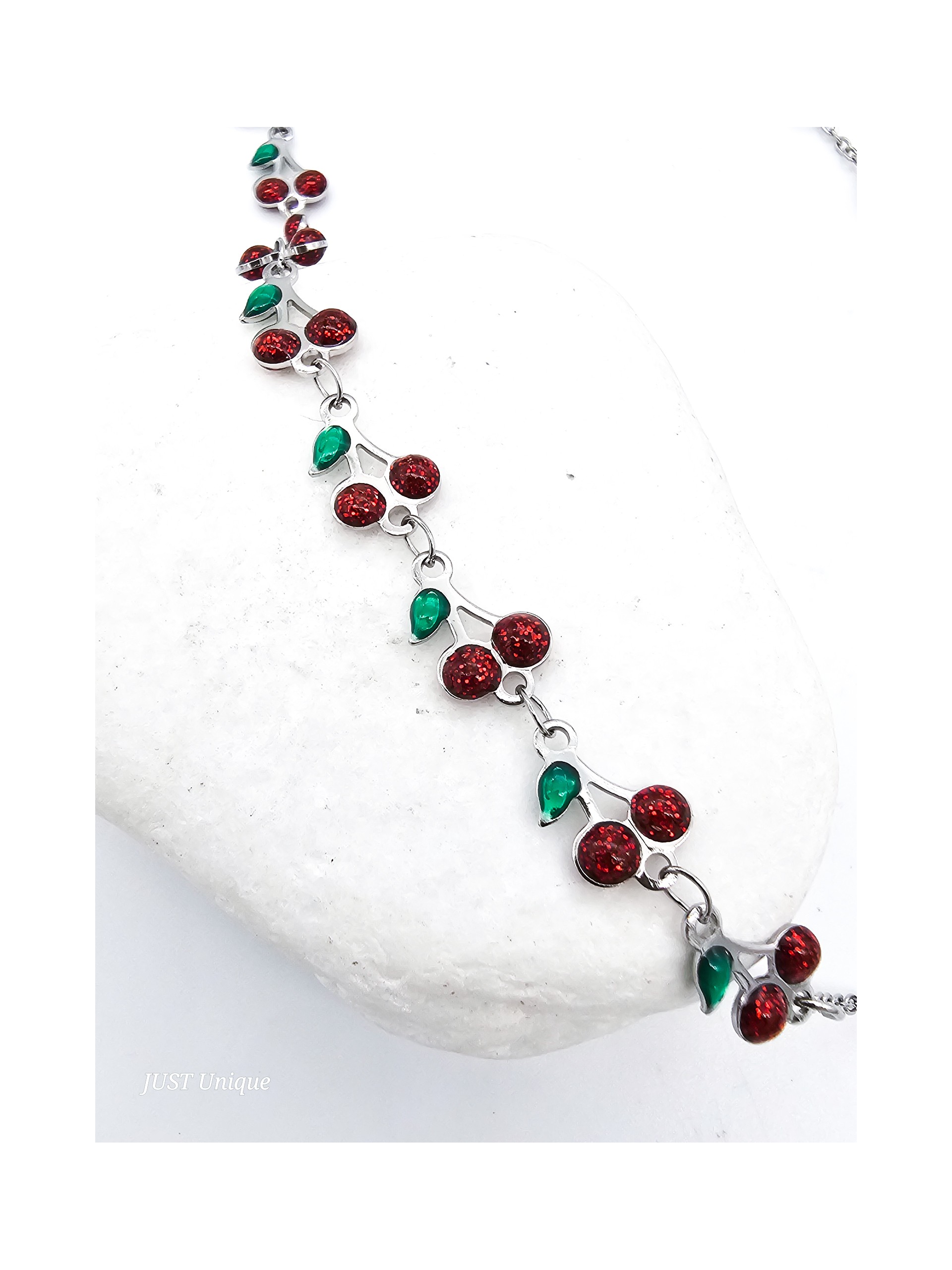 Κολιέ Juicy Cherries ασημί