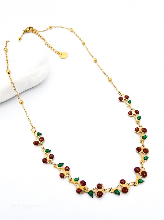 Κολιέ Juicy Cherries χρυσό