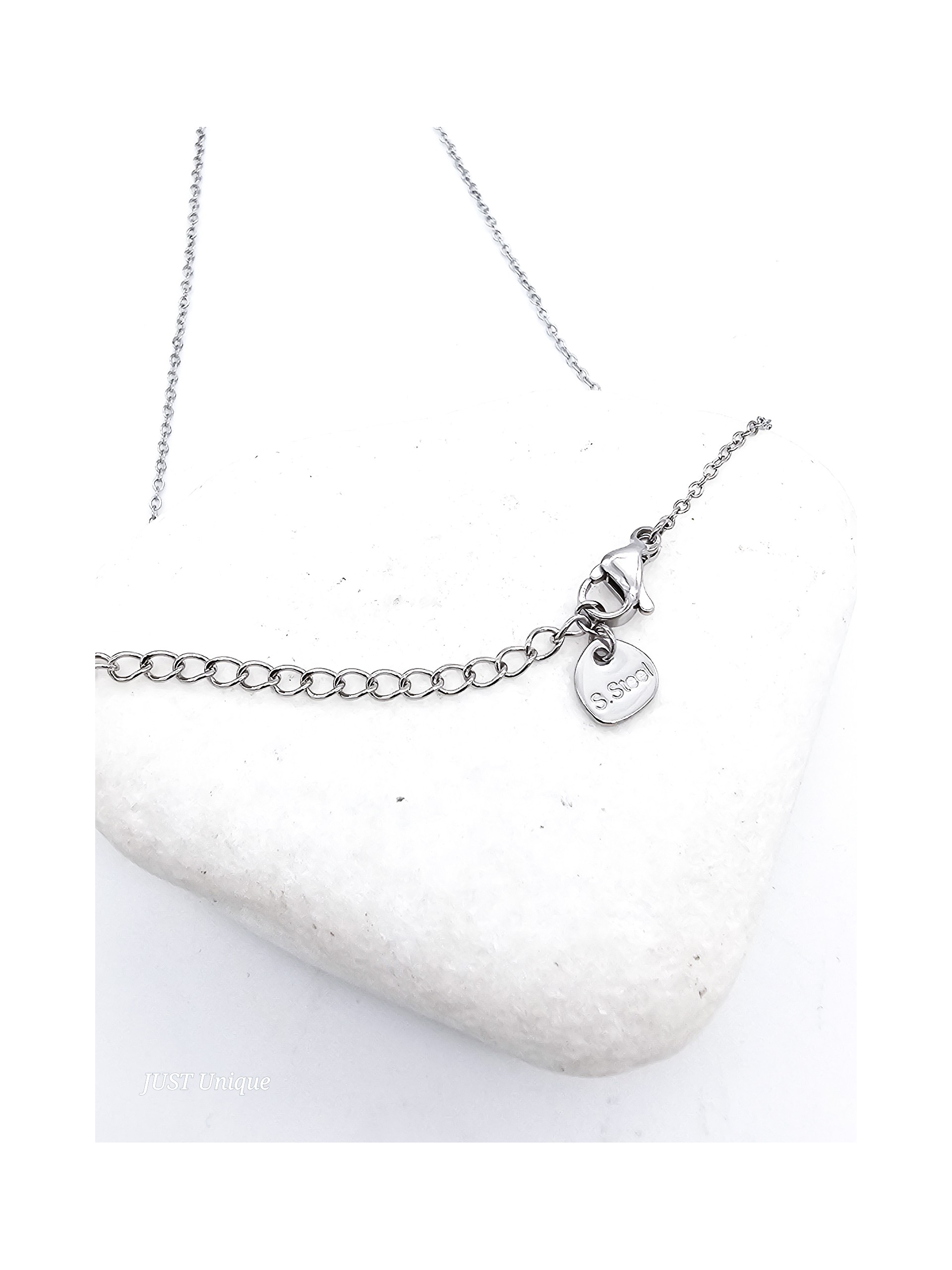 Κολιέ Red Cherry ασημί