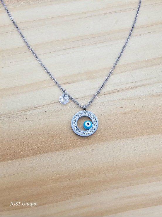 Κολιέ Elegant Eye ασημί