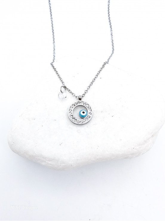 Κολιέ Elegant Eye ασημί