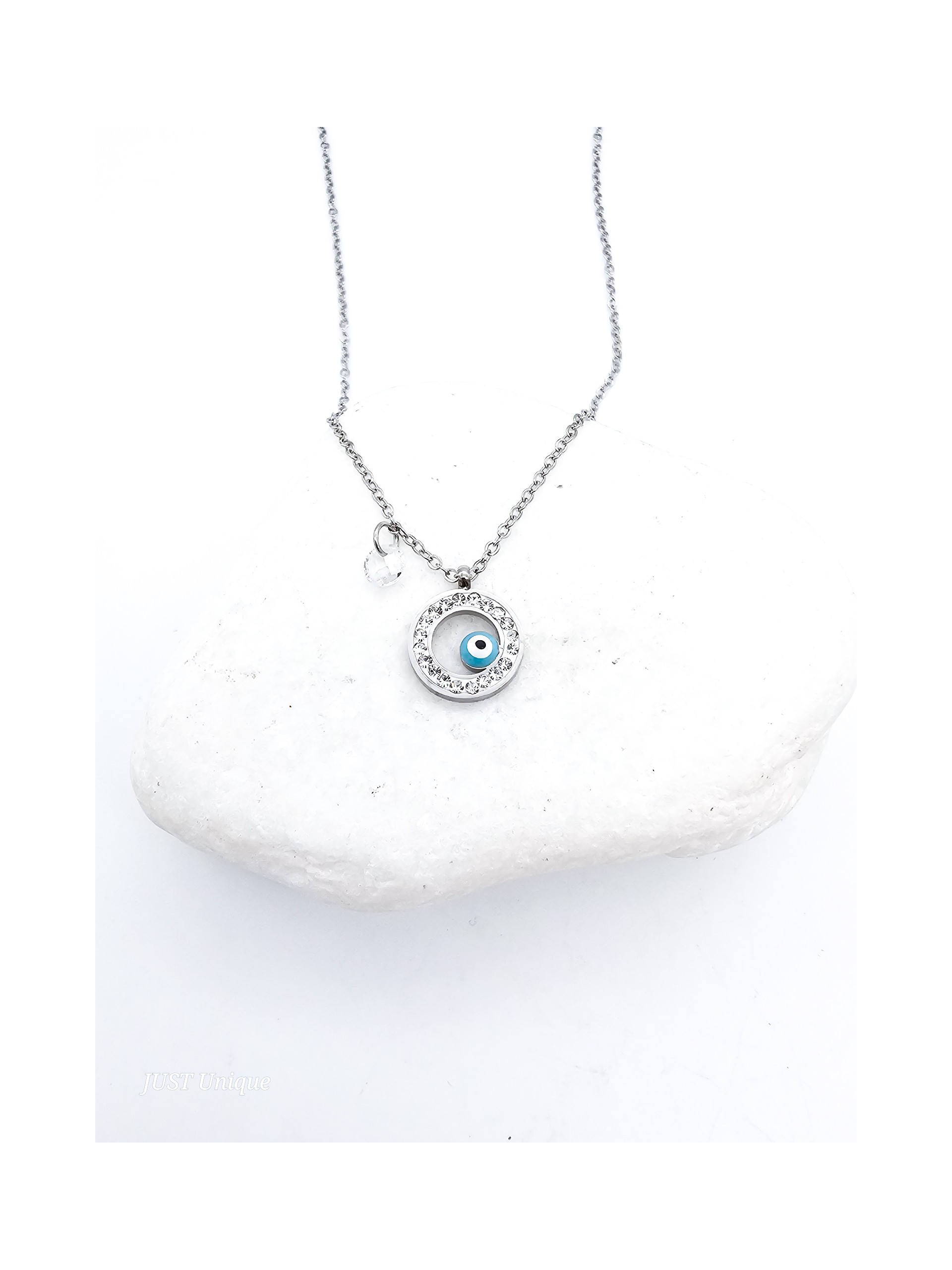 Κολιέ Elegant Eye ασημί