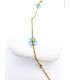 Κολιέ Crystal Daisies γαλάζιο
