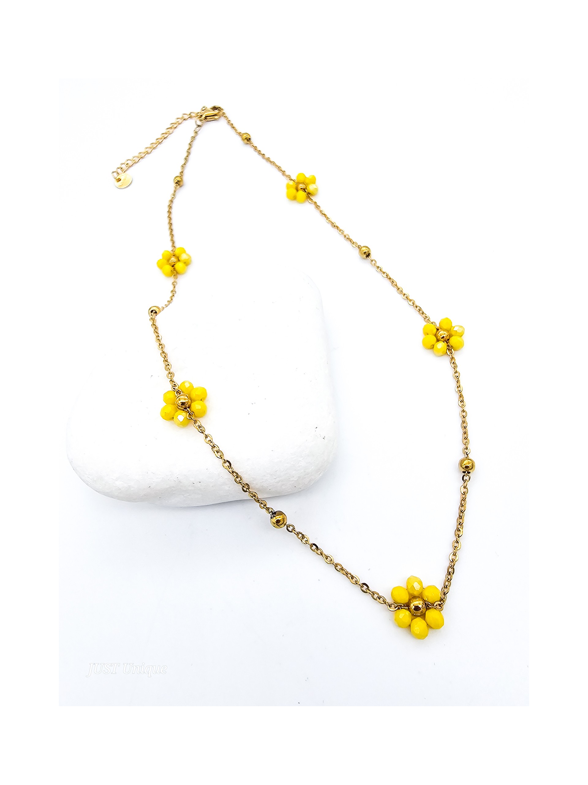 Κολιέ Crystal Daisies κίτρινο