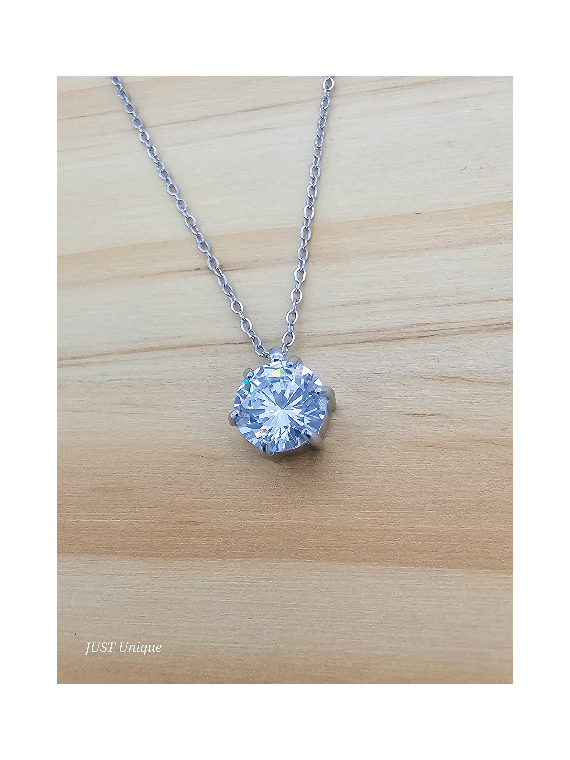 Κολιέ Diamond ασημί