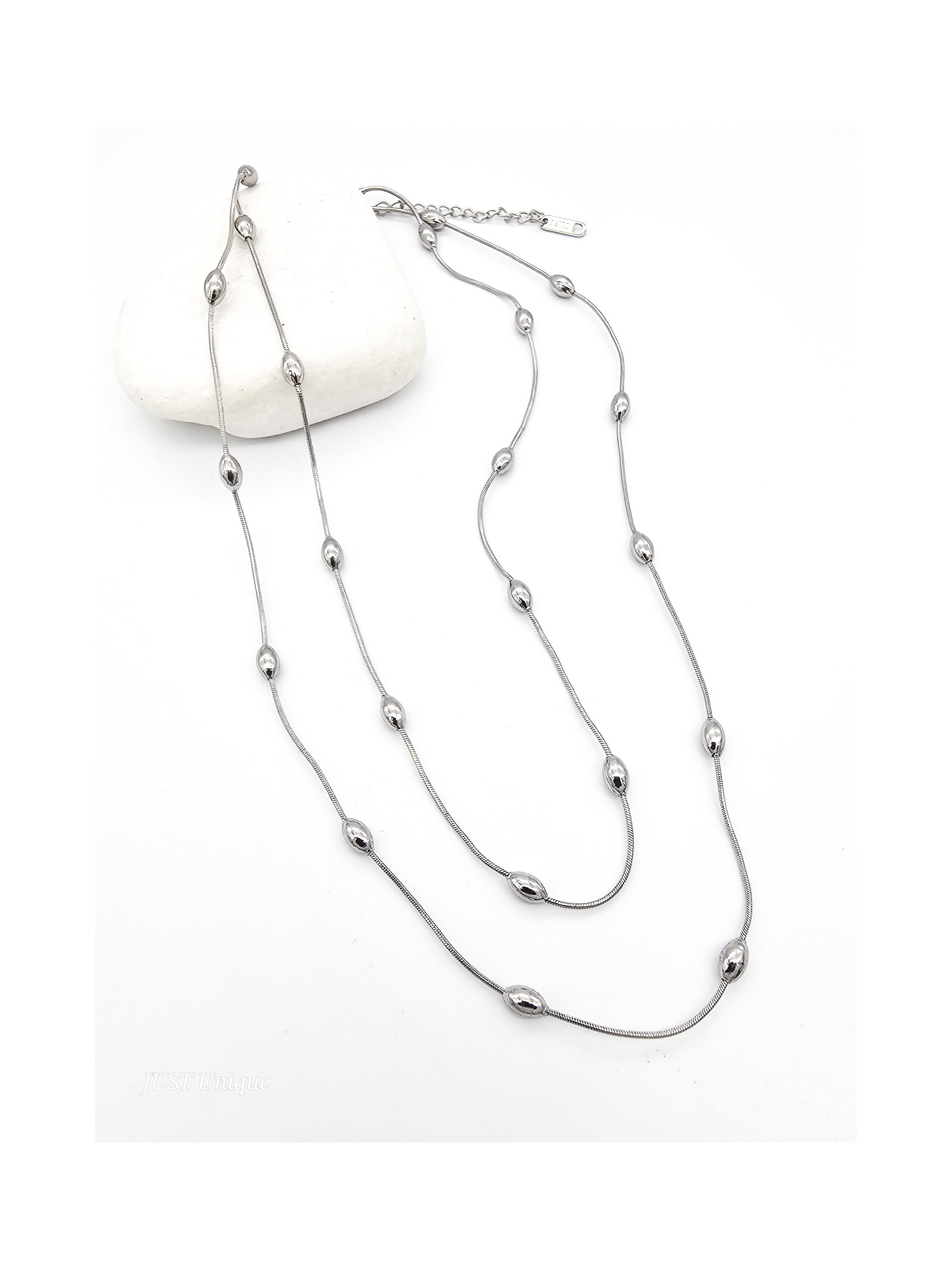 Κολιέ Clio διπλό ασημί