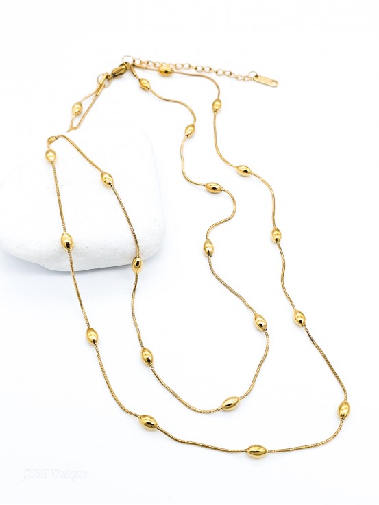 Κολιέ Clio διπλό χρυσό