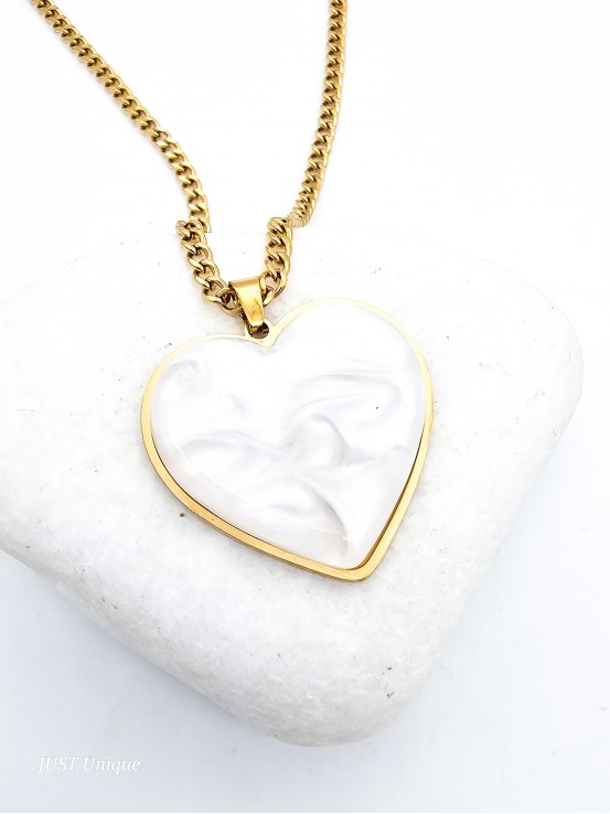 Κολιέ Wavy Heart χρυσό