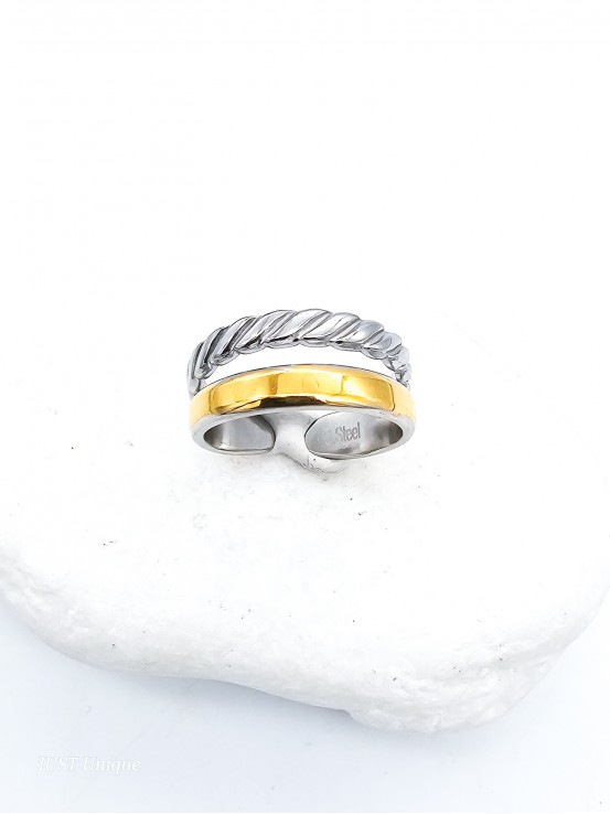 Δαχτυλίδι Diana δίχρωμο