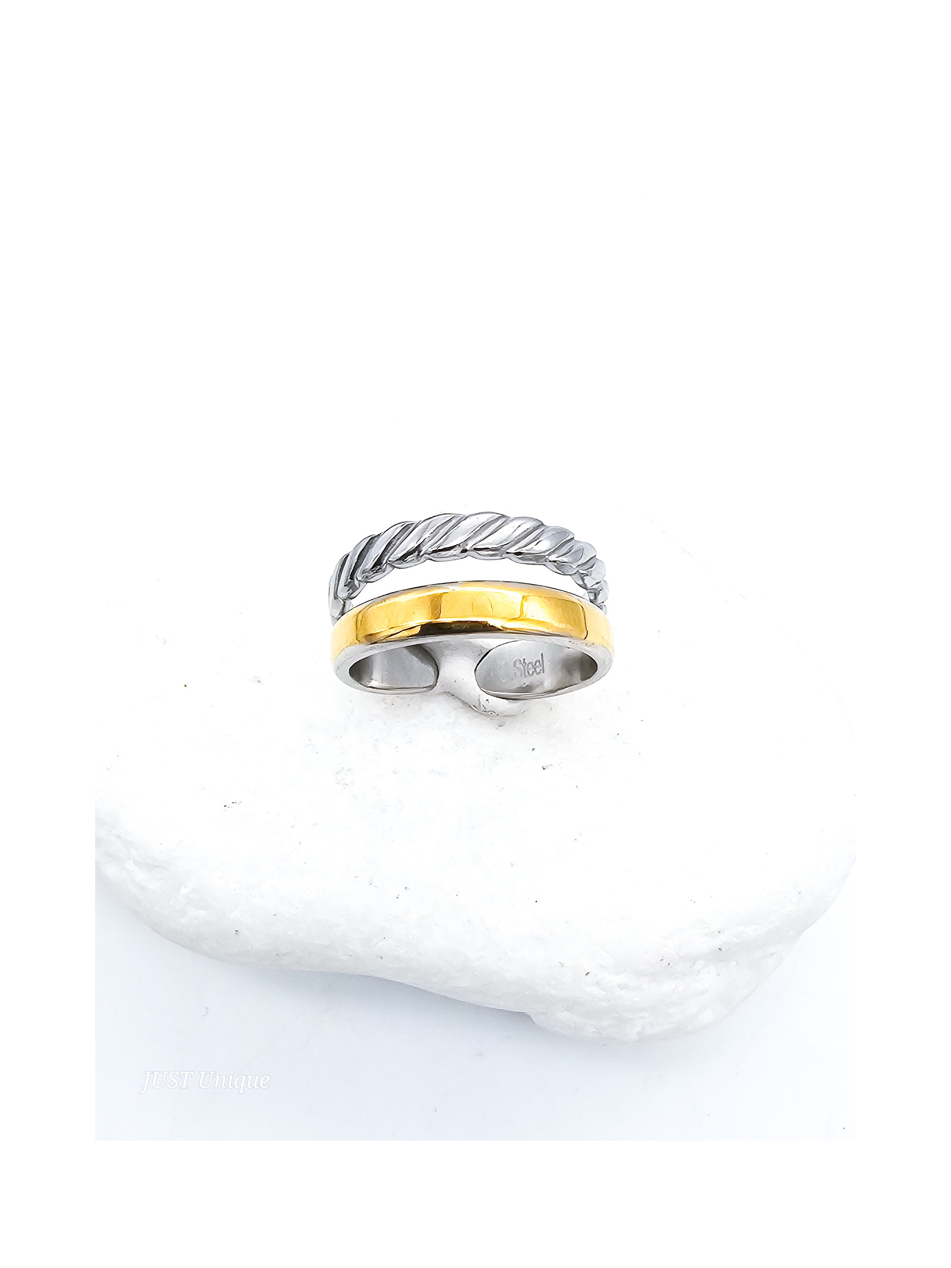 Δαχτυλίδι Diana δίχρωμο