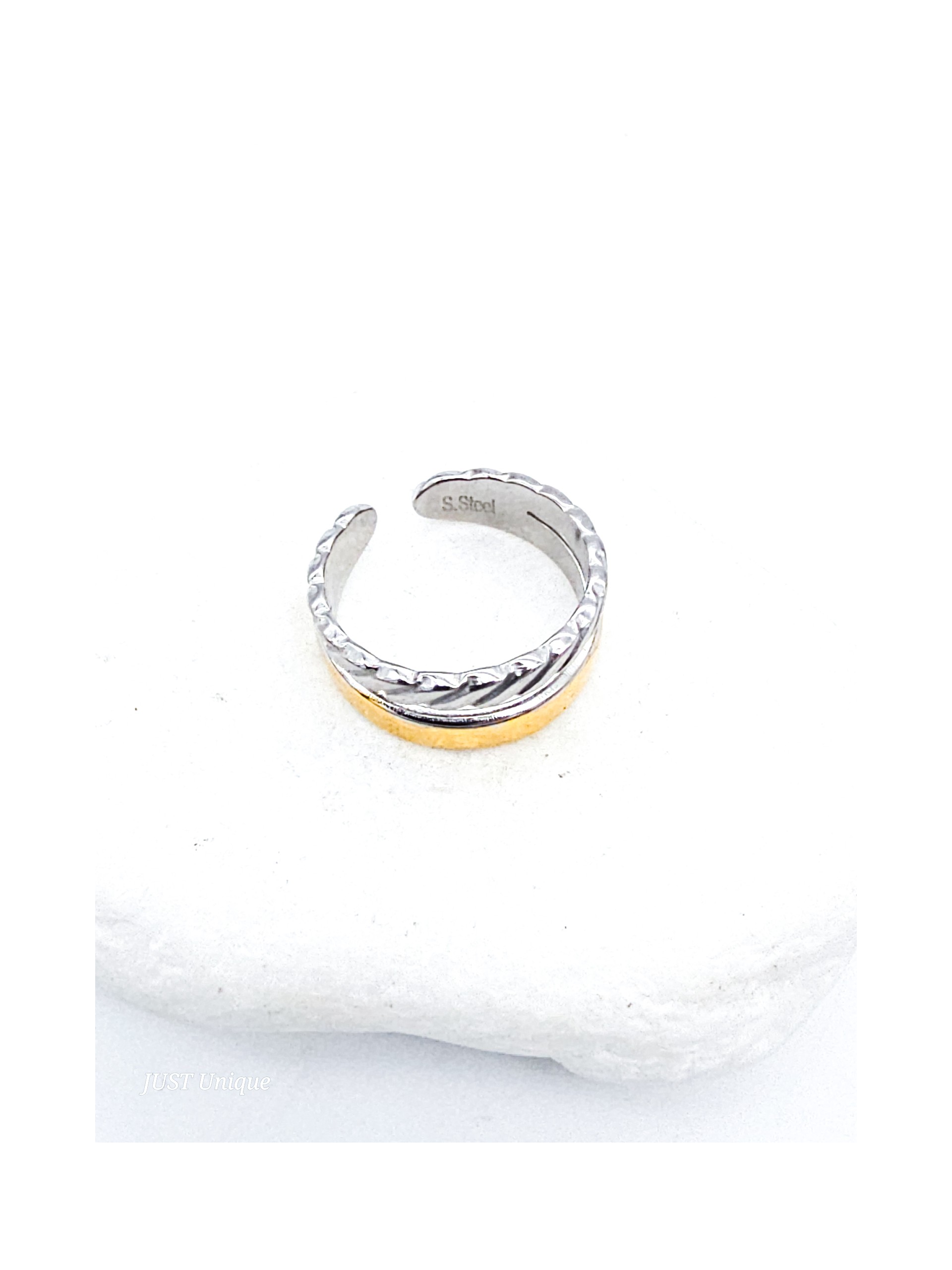 Δαχτυλίδι Diana δίχρωμο