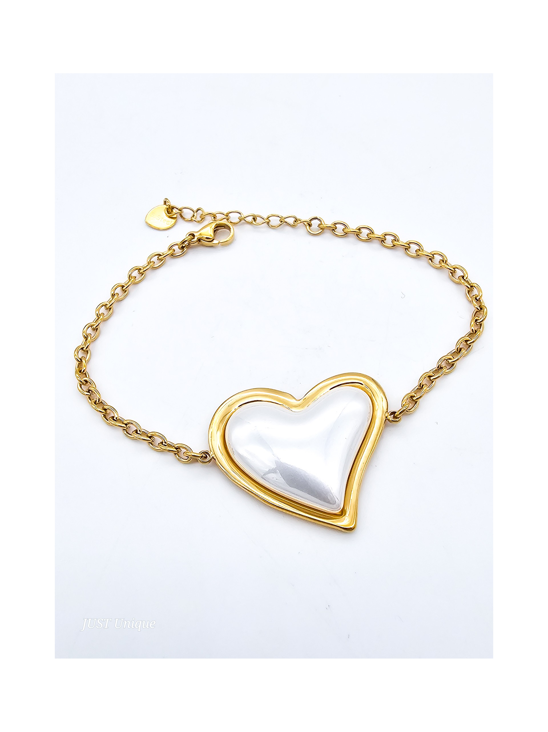 Βραχιόλι Pearl Heart χρυσό