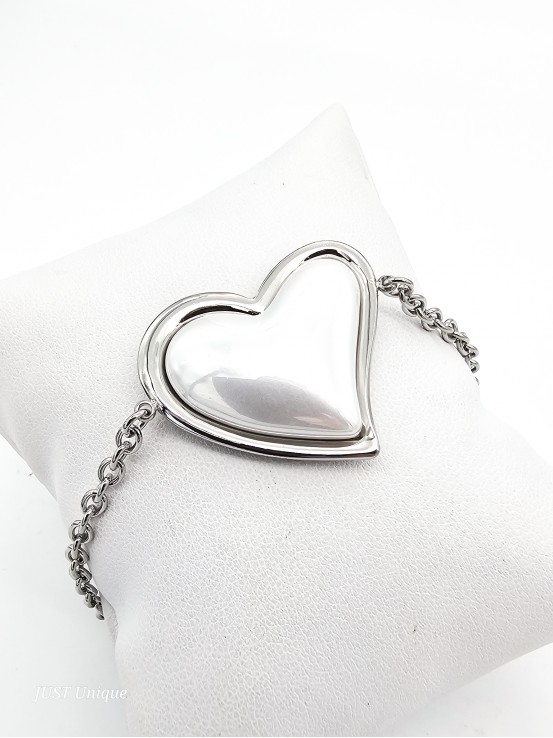 Βραχιόλι Pearl Heart ασημί