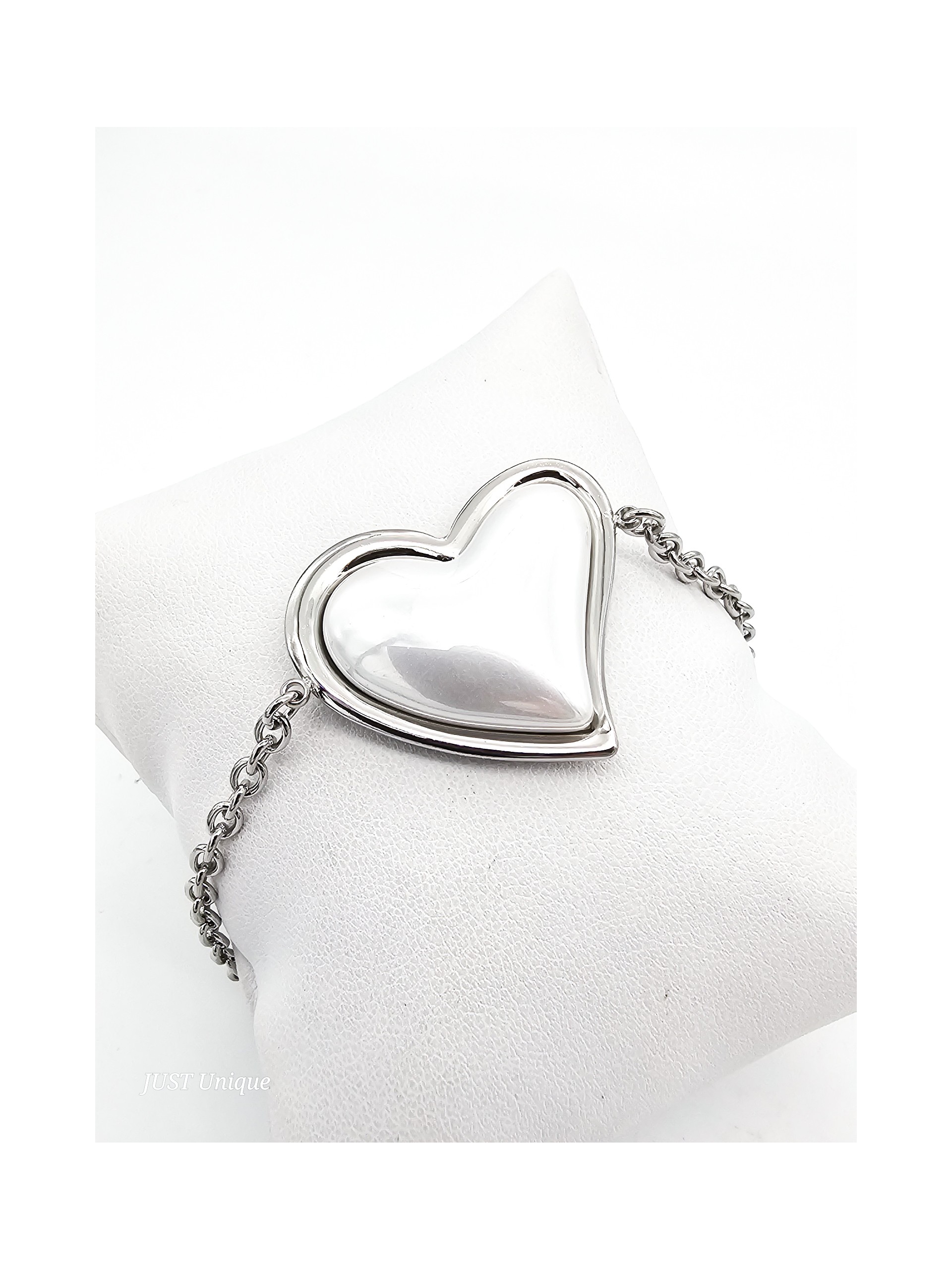 Βραχιόλι Pearl Heart ασημί