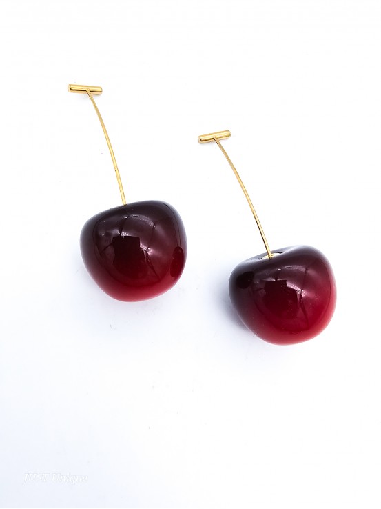 Σκουλαρίκια Big Cherries χρυσά