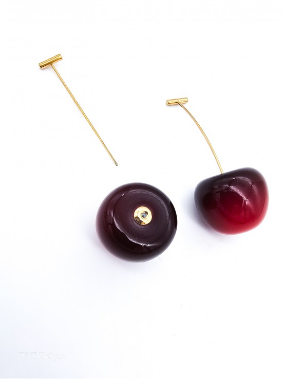 Σκουλαρίκια Big Cherries χρυσά