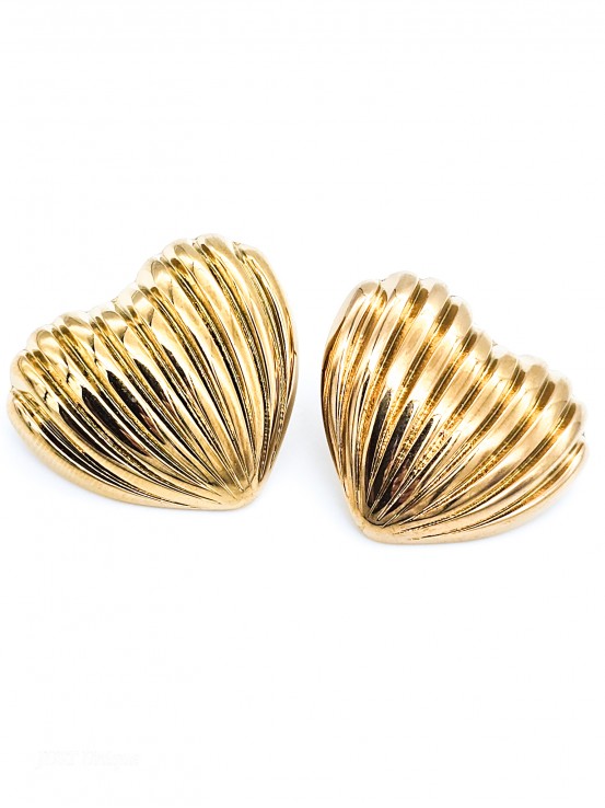 Σκουλαρίκια Steel Heart χρυσά