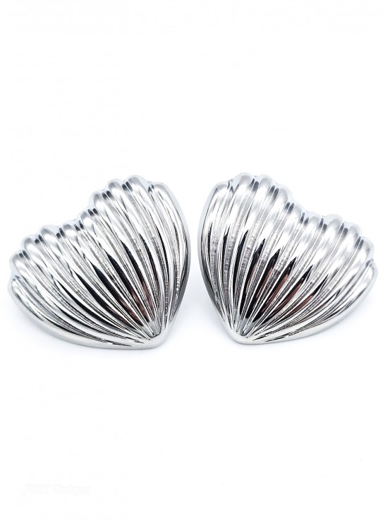 Σκουλαρίκια Steel Heart ασημί