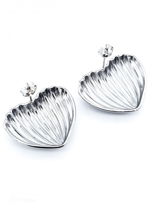 Σκουλαρίκια Steel Heart ασημί