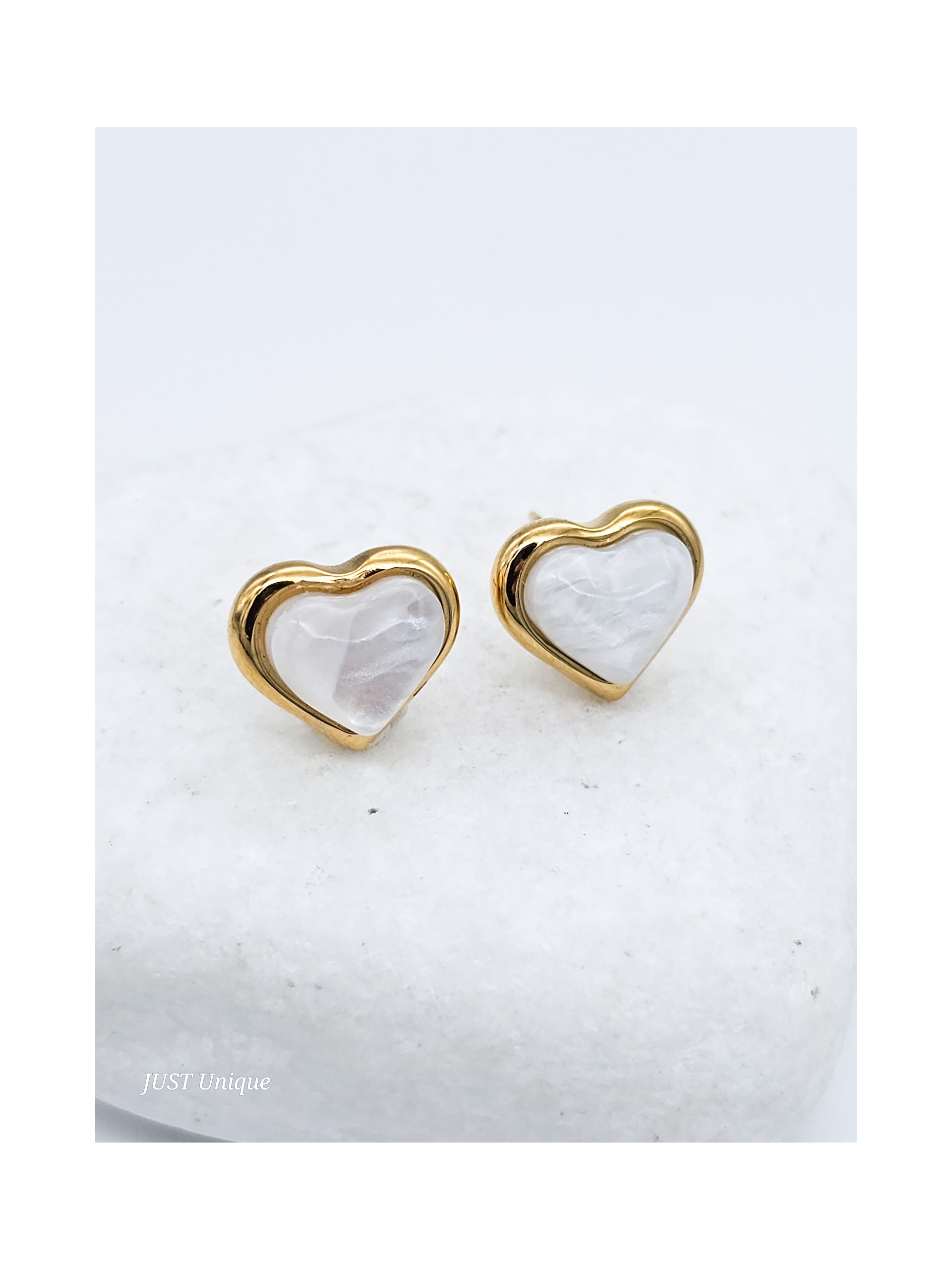 Σκουλαρίκια Wavy Heart χρυσά