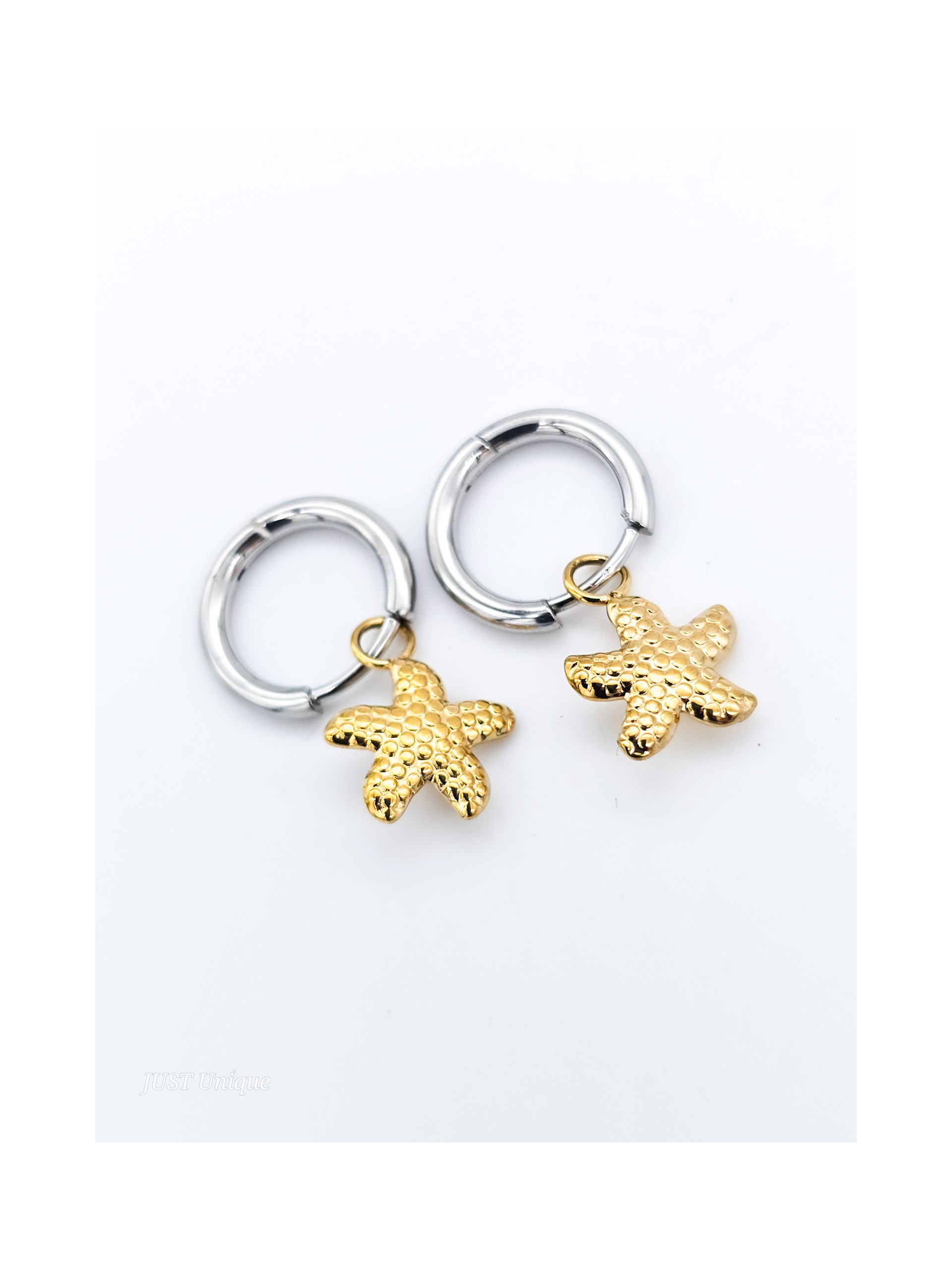 Σκουλαρίκια Hanging Starfish δίχρωμα