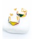 Σκουλαρίκια Multicolored Triangles